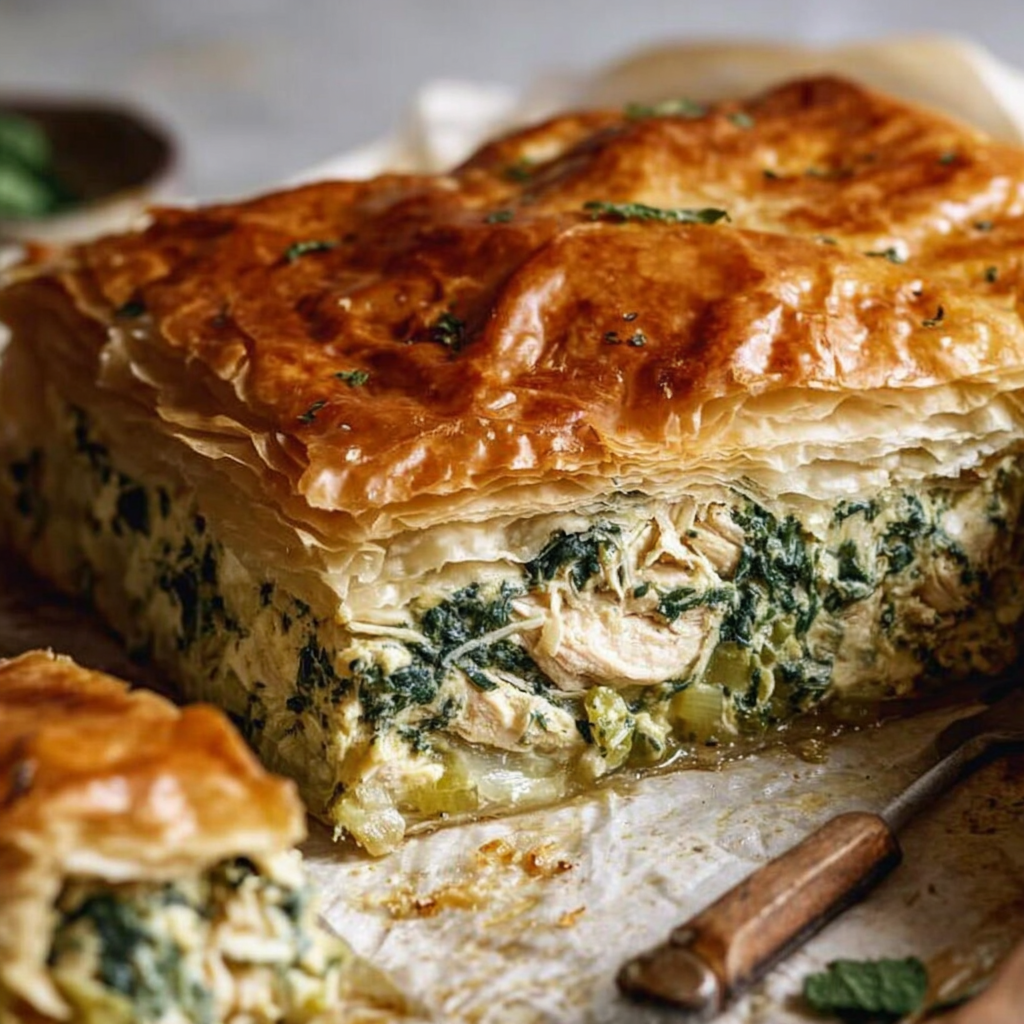 Flaky Puff Pastry Chicken Spinach Pie: A Flavorful Dinner Guide